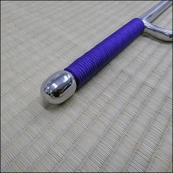 Jutte 5 - Stainless steel polished finish with purple cord