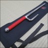 Jutte 6 - Stainless steel polished finish with red cord