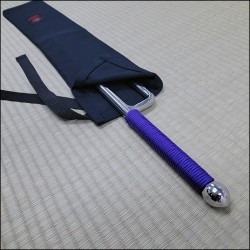 Jutte 6 - Stainless steel polished finish with purple cord