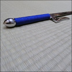 Jutte 4 - Stainless steel polished finish with blue cord