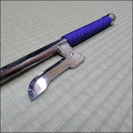 Jutte 4 - Stainless steel polished finish with purple cord