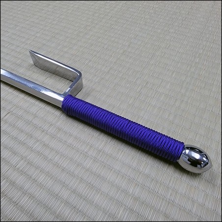 Jutte 2 - Stainless steel polished finish with purple cord