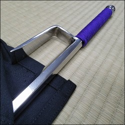 Jutte 2 - Stainless steel polished finish with purple cord