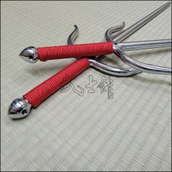 Sai 7 - Stainless steel polished finish with red cord