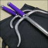 Sai 7 - Stainless steel polished finish with purple cord