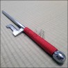 Jutte 3 - Stainless steel polished finish with red cord