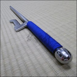 Jutte 3 - Stainless steel polished finish with blue cord