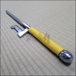 Jutte 3 - Stainless steel polished finish with yellow cord