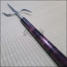 Nunti Bo  - Purple Heart with stainless steel polished manji