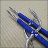 Manji Sai 1 - Stainless steel polished finish with blue cord
