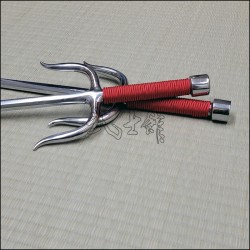 Sai 1 - Stainless steel polished finish with red cord