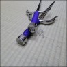 Sai 1 - Stainless steel polished finish with purple cord