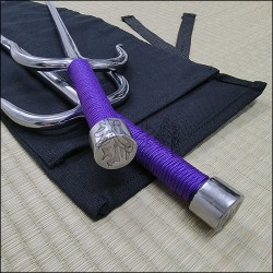 Sai 2 - Stainless steel polished finish with purple cord