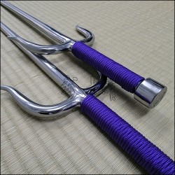 Sai 2 - Stainless steel polished finish with purple cord