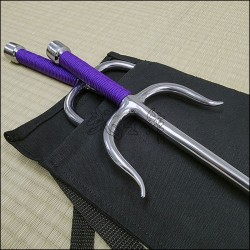 Sai 2 - Stainless steel polished finish with purple cord