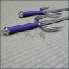 Sai 4 - Stainless steel polished finish with purple cord