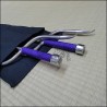 Sai 8 - Stainless steel polished finish with purple cord