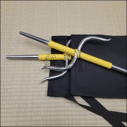 Manji Sai 1 - Stainless steel polished finish with yellow cord