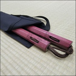 Nunchaku - Purpleheart Brown Cord