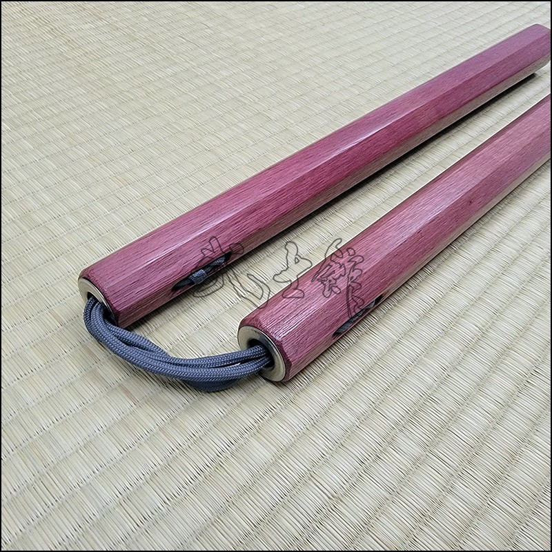 Nunchaku - Purpleheart Grey Cord