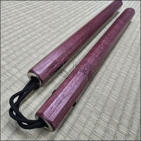 Nunchaku - Purpleheart Black Cord