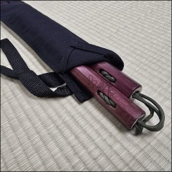 Nunchaku - Purpleheart Green Cord