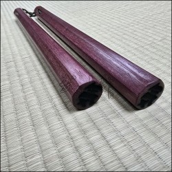 Nunchaku - Purpleheart Green Cord