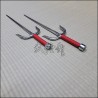 Sai 1 - Stainless steel polished finish with red cord