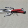Sai 1 - Stainless steel polished finish with red cord