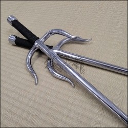 Sai 2 - Stainless steel polished finish with black cord