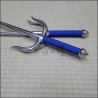 Sai 3 - Special stainless steel Sai with polished finish and blue cord