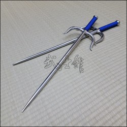 Sai 3 - Special stainless steel Sai with polished finish and blue cord