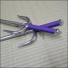 Sai 4 - Stainless steel polished finish with purple cord