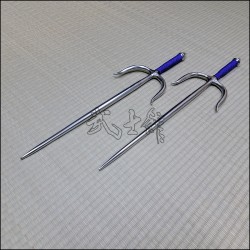 Sai 5 - Stainless steel polished finish with purple cord