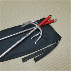 Sai 5 - Stainless steel polished finish with red cord