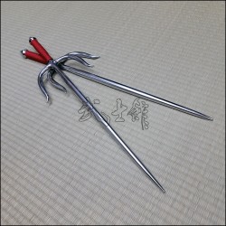 Sai 5 - Stainless steel polished finish with red cord