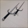 Sai 6 - Stainless steel polished finish with black cord