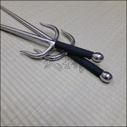 Sai 6 - Stainless steel polished finish with black cord