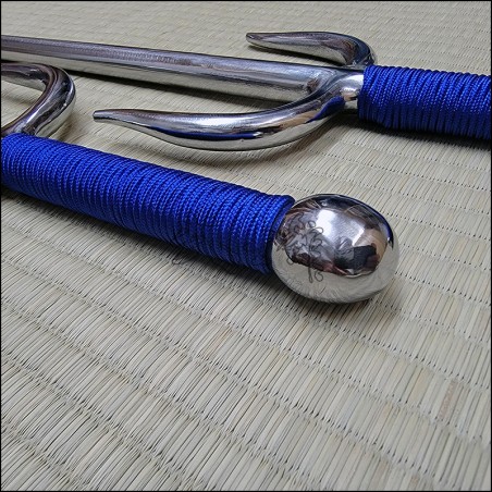 Sai 6 - Stainless steel polished finish with blue cord