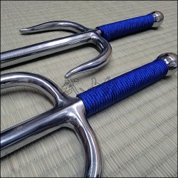 Sai 6 - Stainless steel polished finish with blue cord