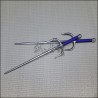 Sai 6 - Stainless steel polished finish with purple cord
