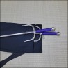 Sai 6 - Stainless steel polished finish with purple cord