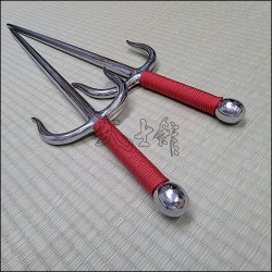 Sai 6 - Stainless steel polished finish with red cord