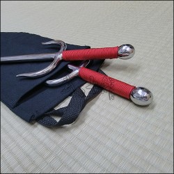 Sai 6 - Stainless steel polished finish with red cord