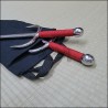 Sai 6 - Stainless steel polished finish with red cord