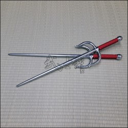 Sai 6 - Stainless steel polished finish with red cord