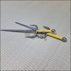 Sai 6 - Stainless steel polished finish with yellow cord