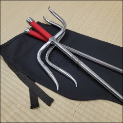 Sai 8 - Stainless steel polished finish with red cord