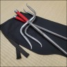 Sai 8 - Stainless steel polished finish with red cord