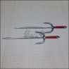 Sai 5 - THICK Polished finish with red cord